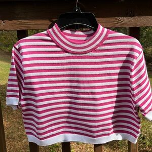 DKNY Jeans cropped stripped tee